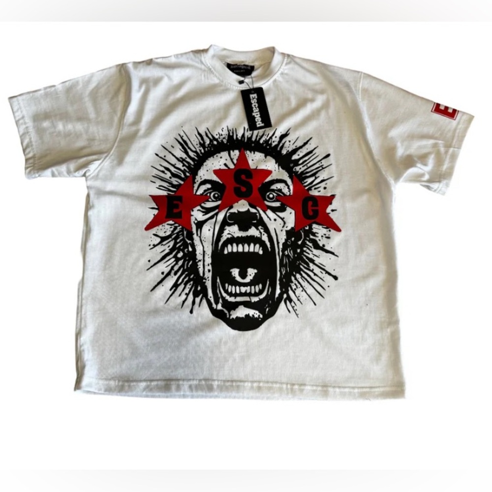 ESCAPED - ESC scream boxy logo shirt